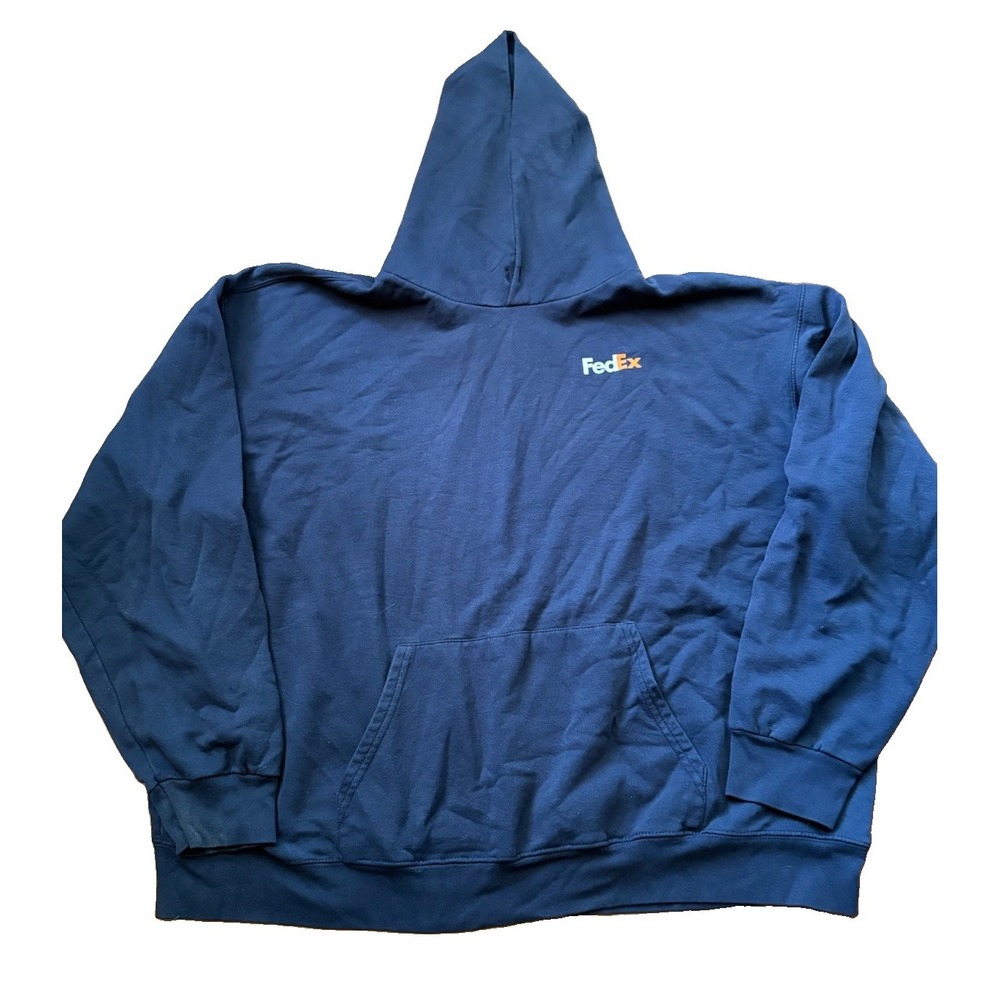 Thrashed Hoodie FedEx Heavy Original 2XL Construction Distressed Grunge